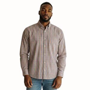 Banana Republic XL Classic Fit No Iron Micro Check Button Down Shirt Long Sleeve